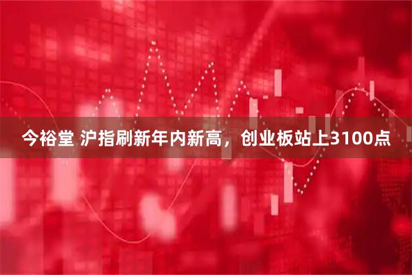 今裕堂 沪指刷新年内新高，创业板站上3100点